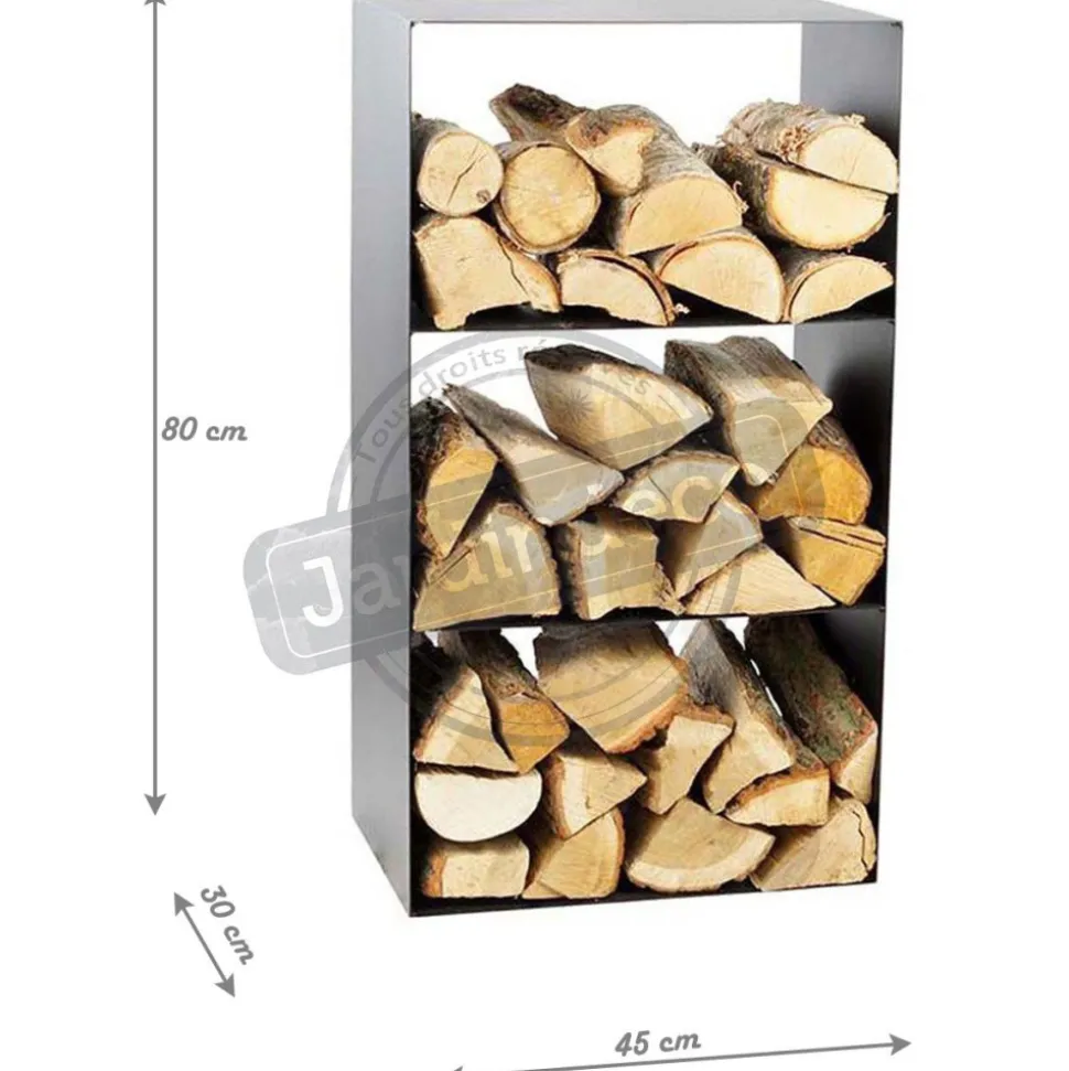 MAGNUS - Porte-bûches 3 étages en acier lublin