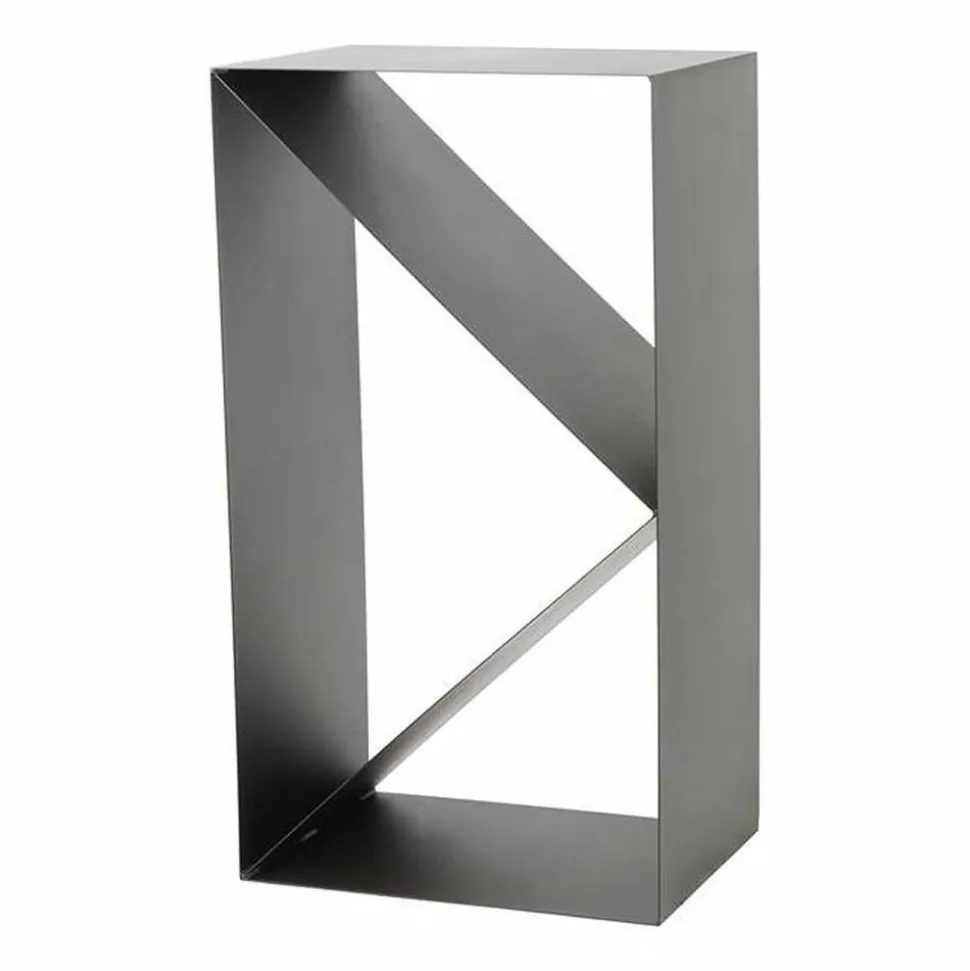 MAGNUS - Porte-bûches design 3 compartiments en acier lodz