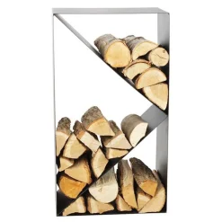 MAGNUS - Porte-bûches design 3 compartiments en acier lodz