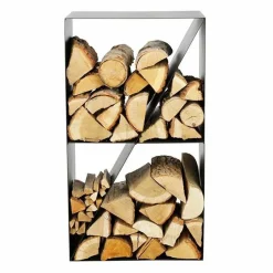MAGNUS - Porte-bûches design 4 compartiments en acier lodz