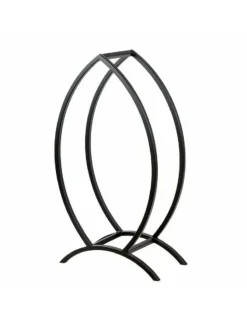 MAGNUS - Porte-bûches poisson design en acier 90 cm