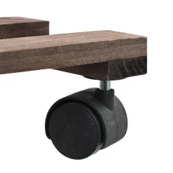 MAISON EXCLUSIVE - Support roulant à plantes bois de cèdre 4 pcs 25 x 25 cm