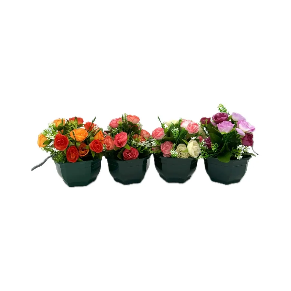 MARICHAL - Coupe de mini roses assorties, 17xH20cm (1kg)