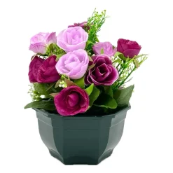 MARICHAL - Coupe de mini roses assorties, 17xH20cm (1kg)