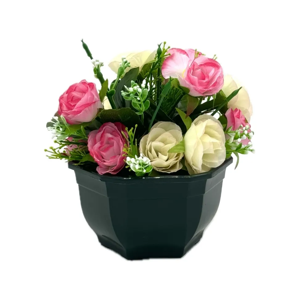 MARICHAL - Coupe de mini roses assorties, 17xH20cm (1kg)