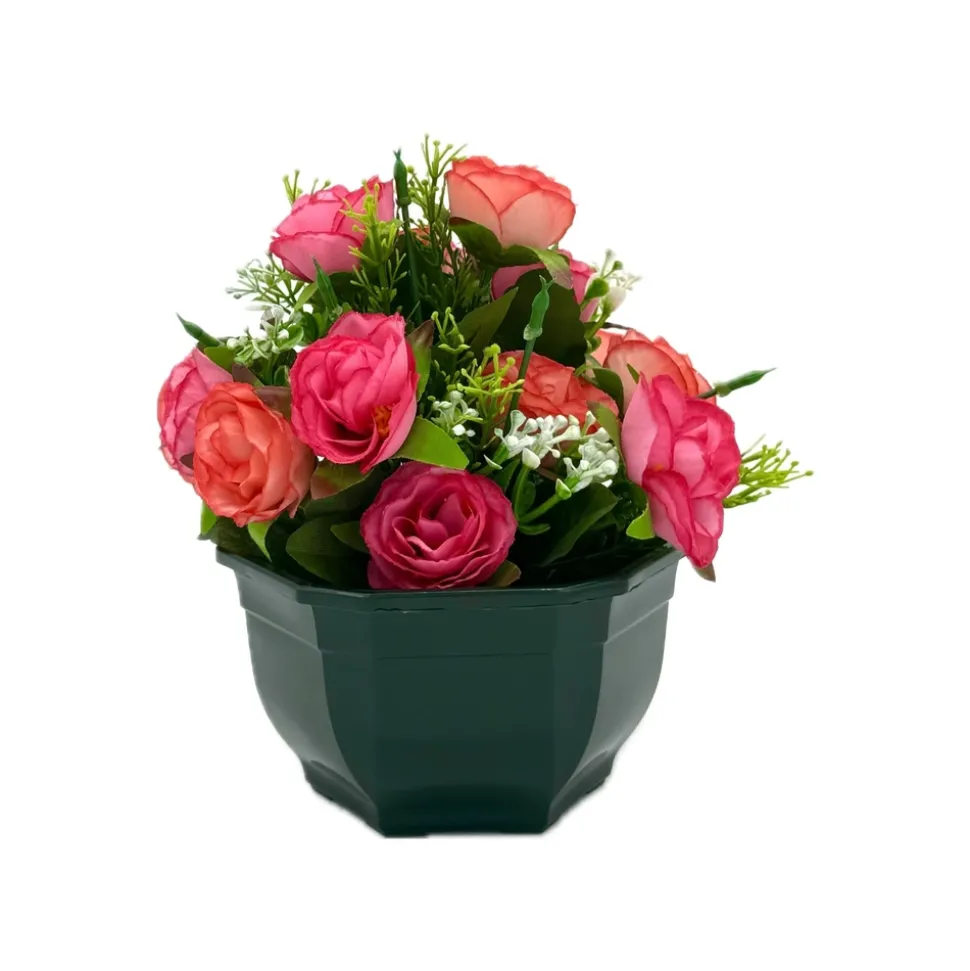 MARICHAL - Coupe de mini roses assorties, 17xH20cm (1kg)