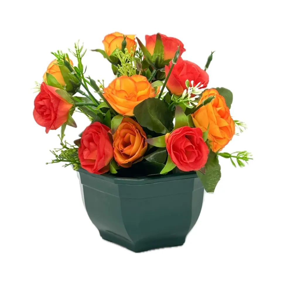 MARICHAL - Coupe de mini roses assorties, 17xH20cm (1kg)