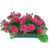 MARICHAL - Jardinière 40Cm de 48 chrysantheme fushia , H35CM - L50Cm, 5Kg