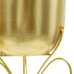 MAURO FERRETTI - Cache pot en métal doré farfy 22 x 45 cm