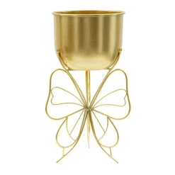 MAURO FERRETTI - Cache pot en métal doré farfy 22 x 40 cm