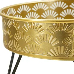 MAURO FERRETTI - Set de 2 cache-pots en métal doré et noir zanny