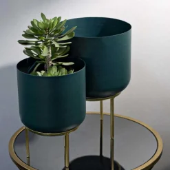 MAURO FERRETTI - Set de 2 cache-pots en métal coloré grent sour