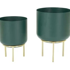 MAURO FERRETTI - Set de 2 cache-pots en métal coloré grent sour