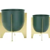 MAURO FERRETTI - Set de 2 cache-pots en métal coloré grent shet