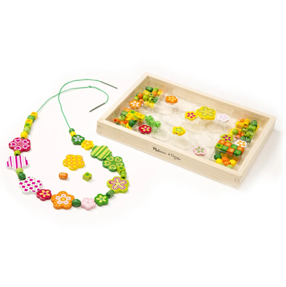 MELISSA & DOUG - Ensemble de perles en bois flower power