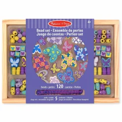 MELISSA & DOUG - Ensemble de perles en bois papillons