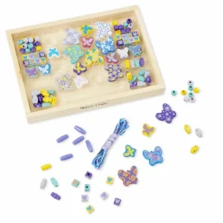 MELISSA & DOUG - Ensemble de perles en bois papillons