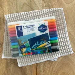 MES COURSES EN VRAC - 12 feutres pour textile à double pointes