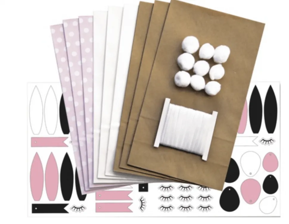 MES COURSES EN VRAC - 9 sacs lapins à construire