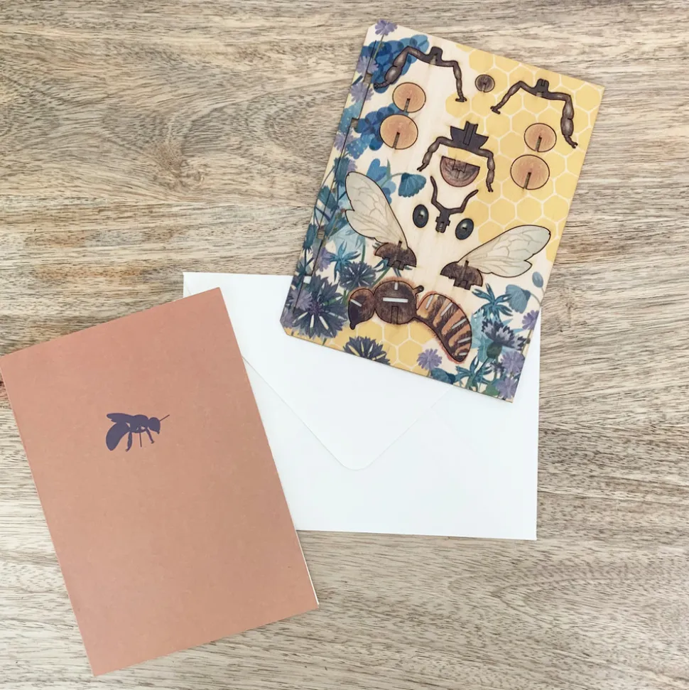 MES COURSES EN VRAC - Carte en bois à assembler - abeille