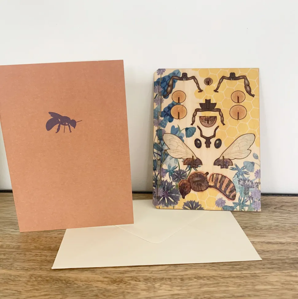 MES COURSES EN VRAC - Carte en bois à assembler - abeille