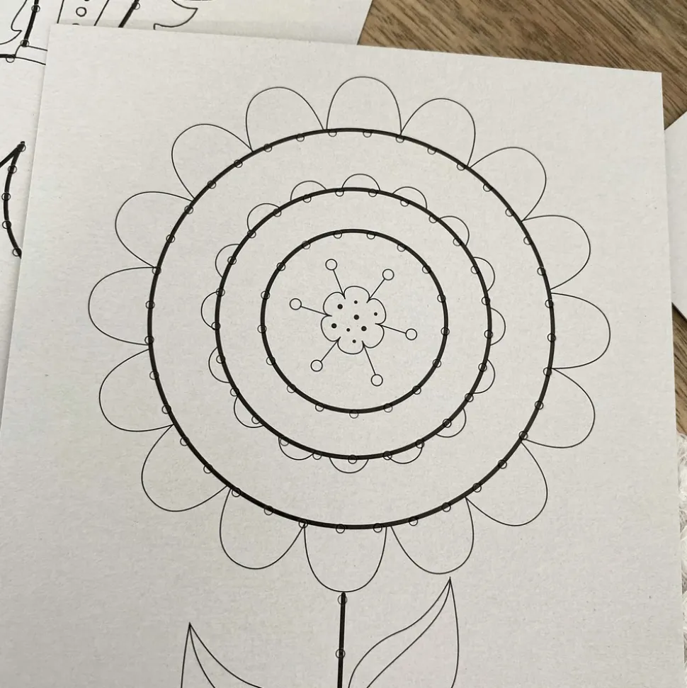 MES COURSES EN VRAC - Cartes à coudre blanches - 8 design