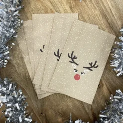 MES COURSES EN VRAC - Lot de 6 sacs cadeau en papier rennes