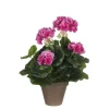 MICA - Géranium artificiel violet (H32cm), en pot Ø 11,5 cm