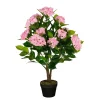 MICA - Hortensia artificiel en pot, coloris rose H.85xD.50cm