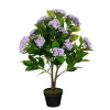 MICA - Hortensia artificiel en pot, coloris violet H.85xD.50cm