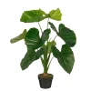 MICA - Plante artificielle taro, coloris vert - H.90xD.60cm