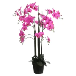 MICA - Plante artificielle : Pot phalaenopsis violet D.35 x H.117 cm