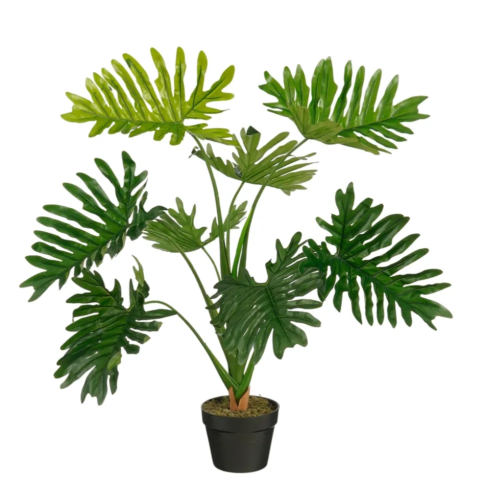 MICA - Plante artificielle philodendron, coloris vert - H.90xD.60cm