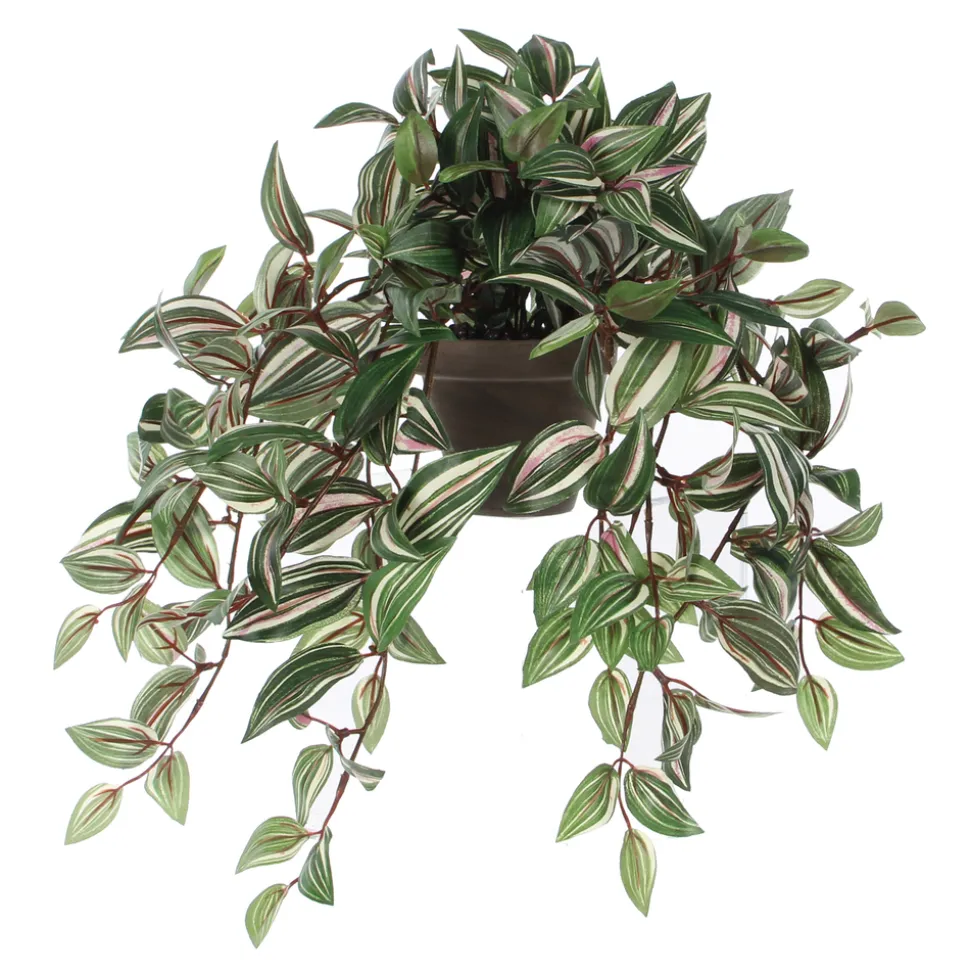 MICA - Plante artificielle : Pot tradescantia retombant H.25 cm