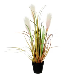 MICA - Plante en pot roseau marron D.10xH.53cm