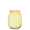 MICA - Vase Freda en verre jaune H.22xD.17cm