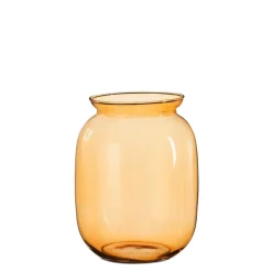 MICA - Vase Freda en verre or H.22xD.17cm