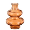 MICA - Vase 'Sira' en verre recyclé, coloris orange - D.12xH.16cm