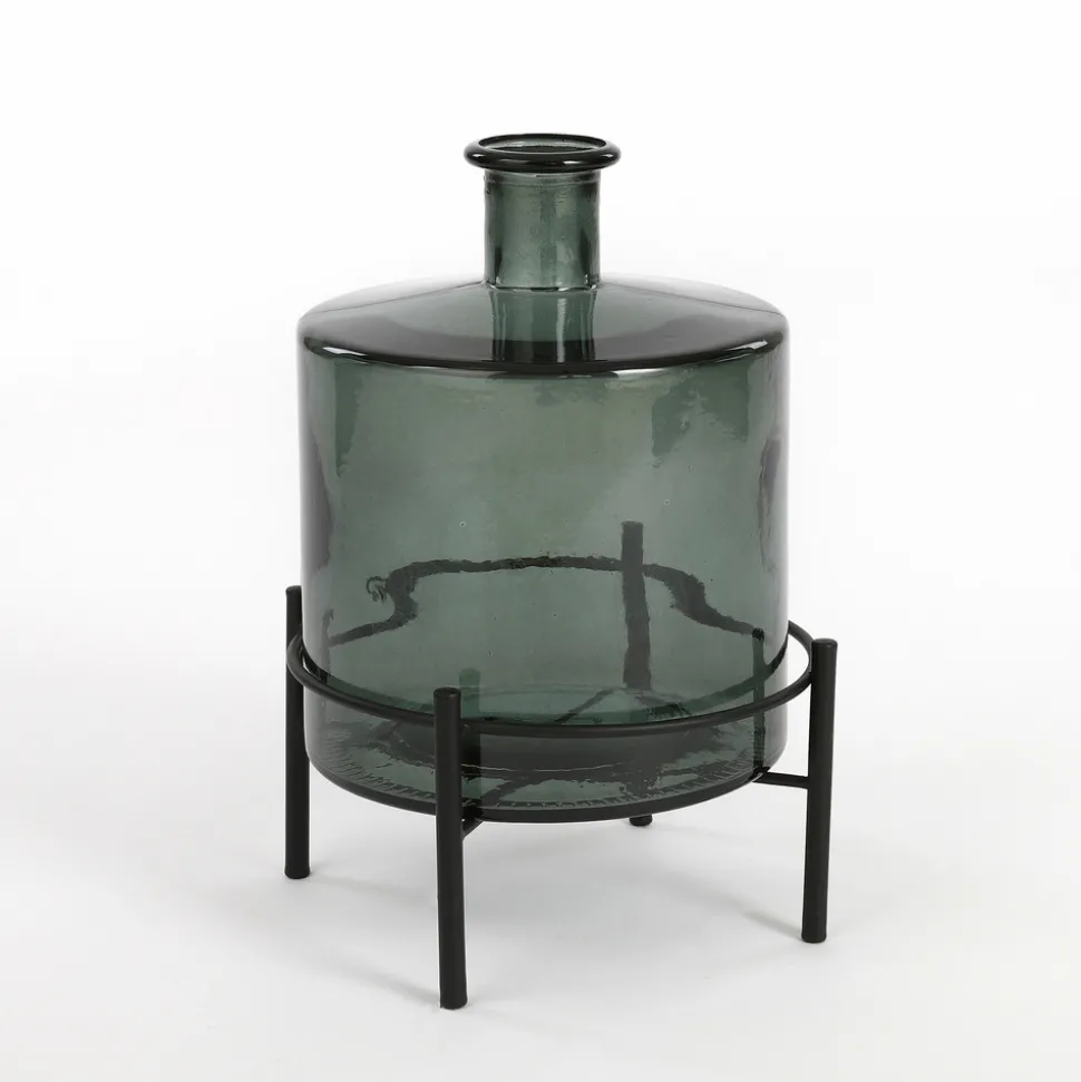 MICA DECORATIONS - Mica decorations - vase bouteille en verre recyclé vert h26