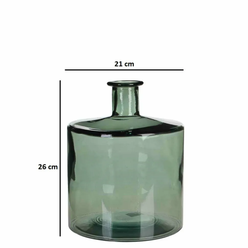 MICA DECORATIONS - Mica decorations - vase bouteille en verre recyclé vert h26