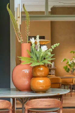 MICA DECORATIONS - Mica decorations - vase en métal marron h37