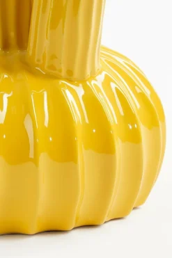 MICA DECORATIONS - Mica decorations - vase en céramique jaune h27