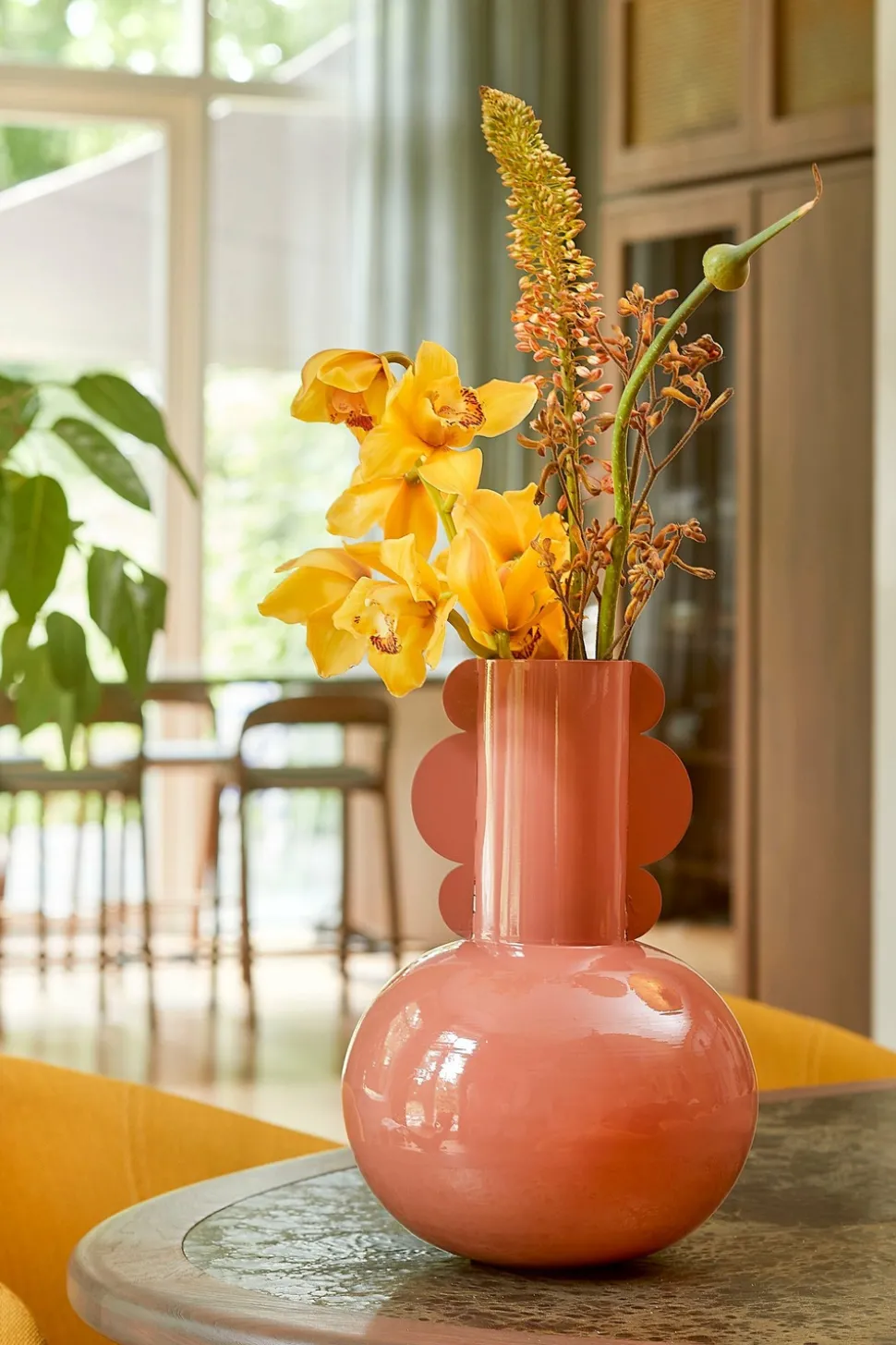 MICA DECORATIONS - Mica decorations - vase en métal terre h36