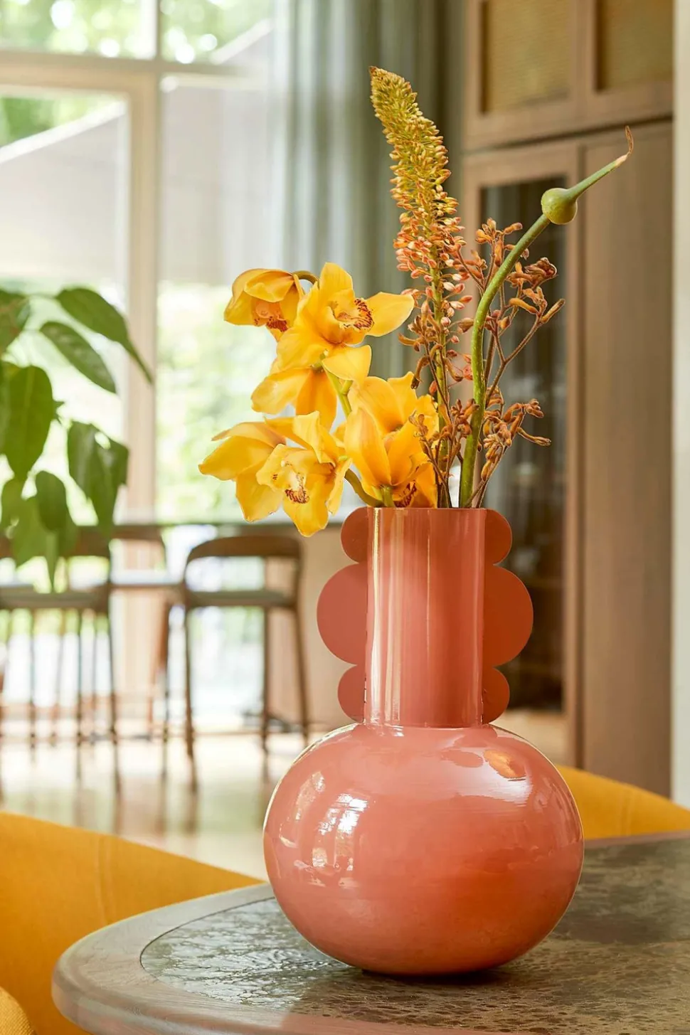 MICA DECORATIONS - Mica decorations - vase en métal terre h36