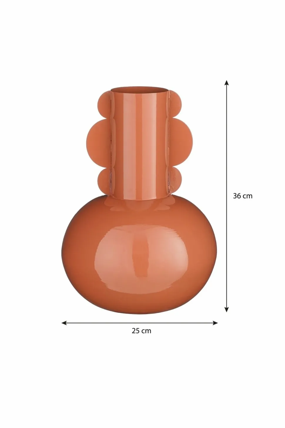 MICA DECORATIONS - Mica decorations - vase en métal terre h36