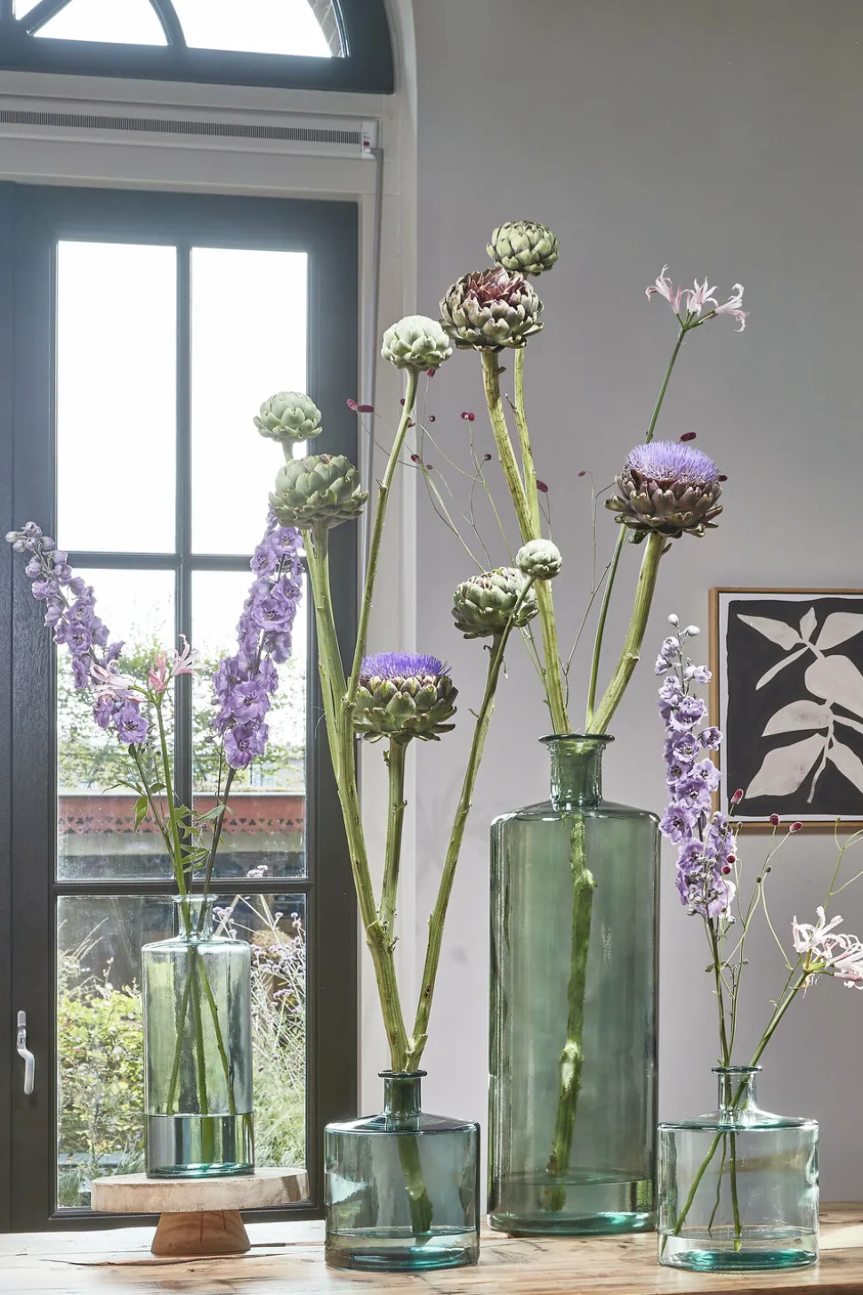 MICA DECORATIONS - Mica decorations - vase bouteille en verre recyclé vert h75