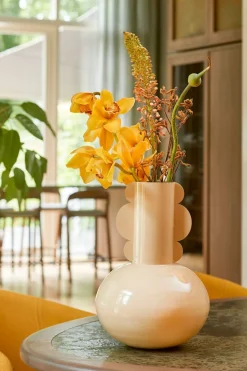 MICA DECORATIONS - Mica decorations - vase en métal beige h36