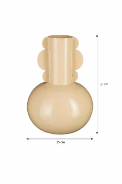 MICA DECORATIONS - Mica decorations - vase en métal beige h36