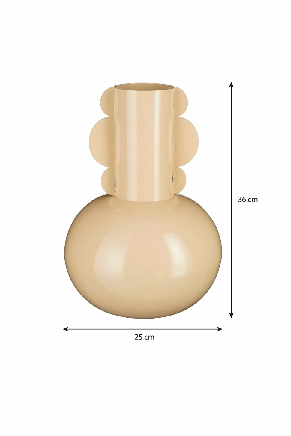 MICA DECORATIONS - Mica decorations - vase en métal beige h36