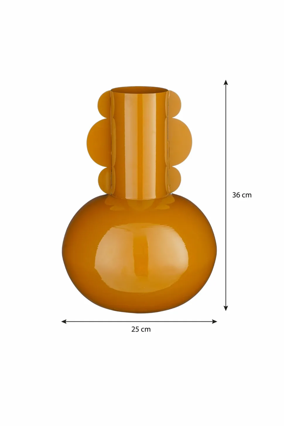 MICA DECORATIONS - Mica decorations - vase en métal marron h36